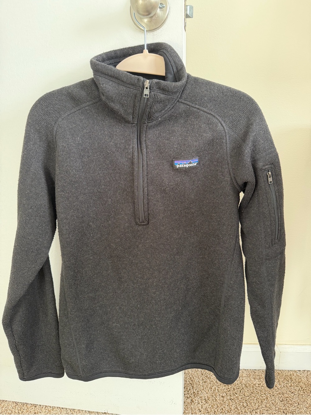 Patagonia Dark Gray Quarter-Zip Sweater